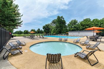 Pool with lounge chairs